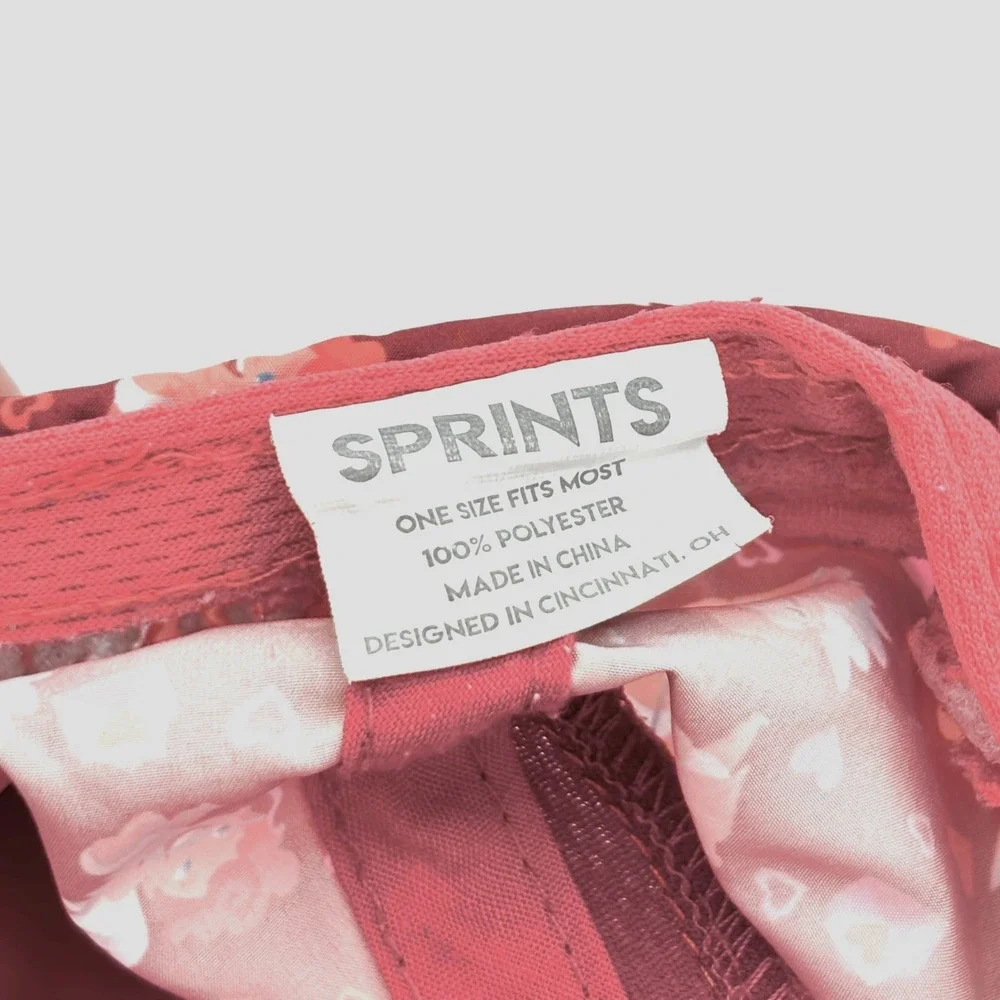 Sprints Performance Running Hat Red Pink Cupid Valentine Discontinued Adjustable